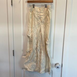 URBAN OUTFITTERS Women's Cargo Parachute Pants Size 0 In Cream